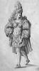 Costume design for a Knight in a Court masque