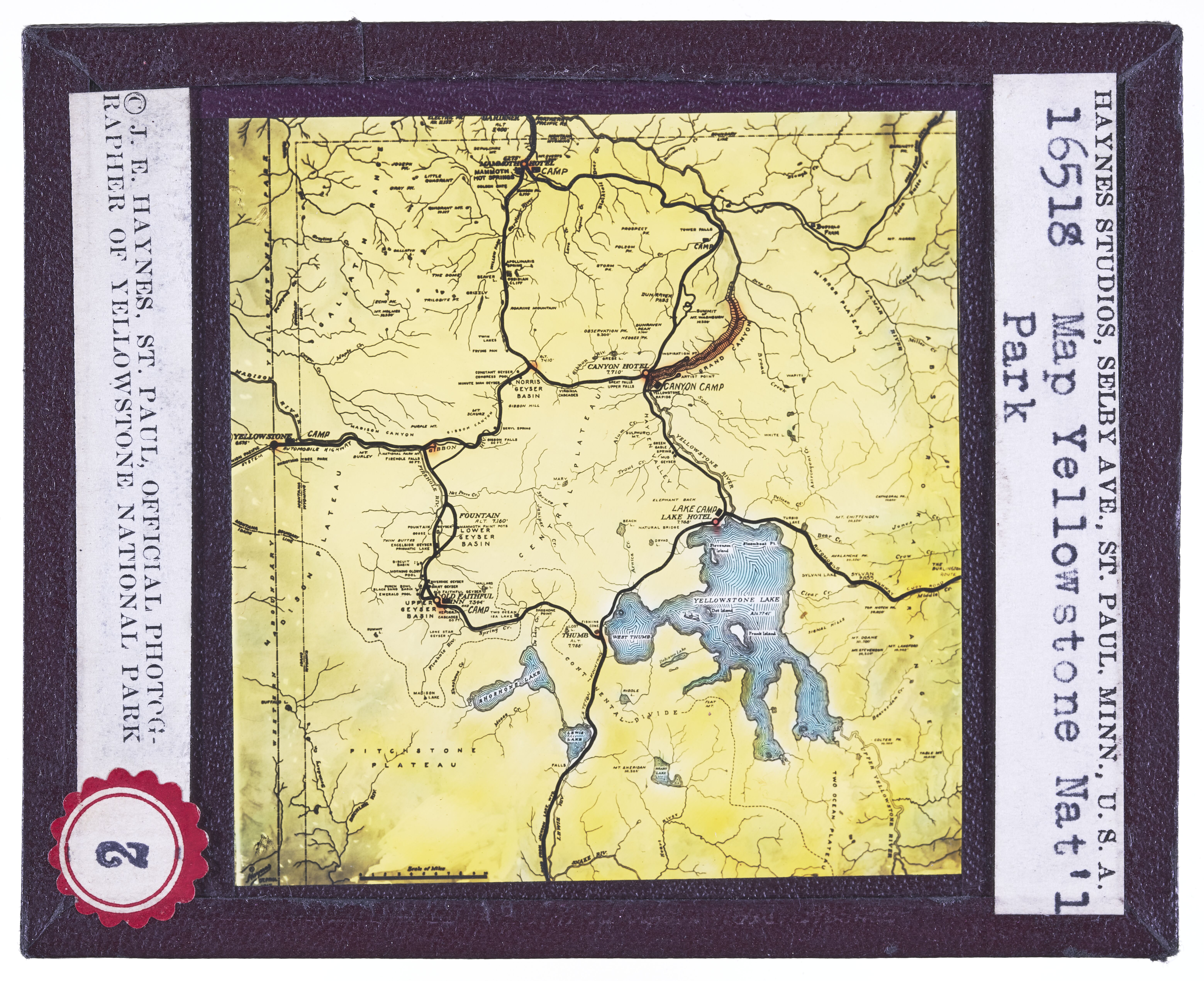 Map of Yellowstone Park