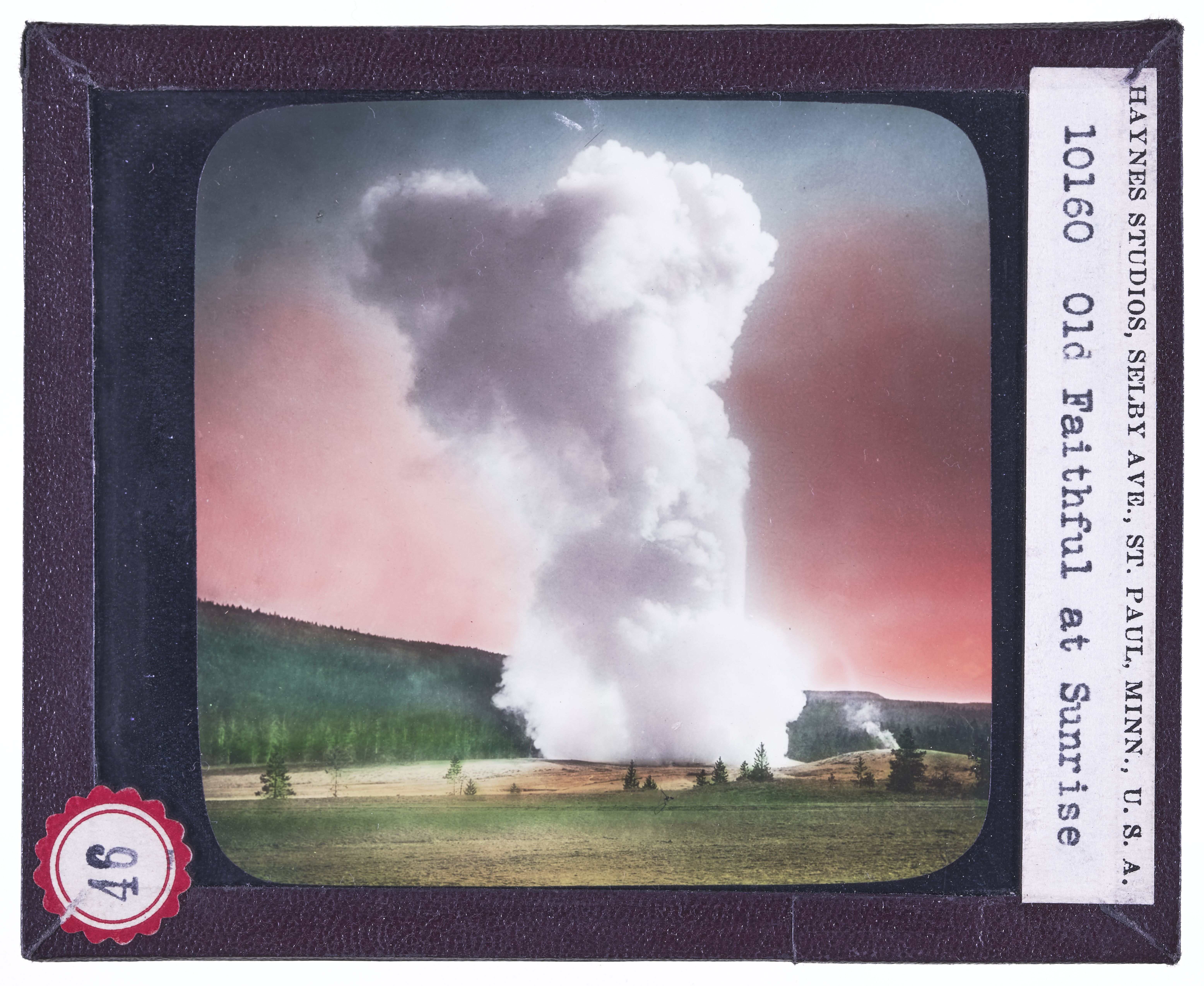 Old Faithful Geyser at Sunrise