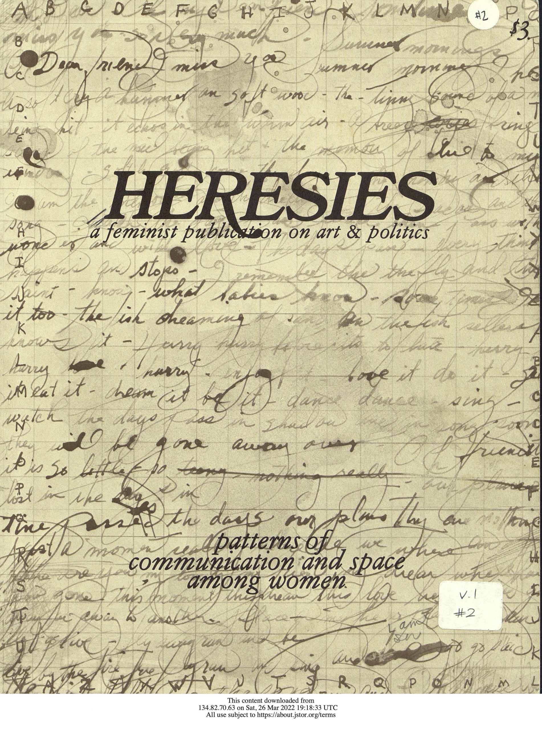 Heresies Issue 2 Cover