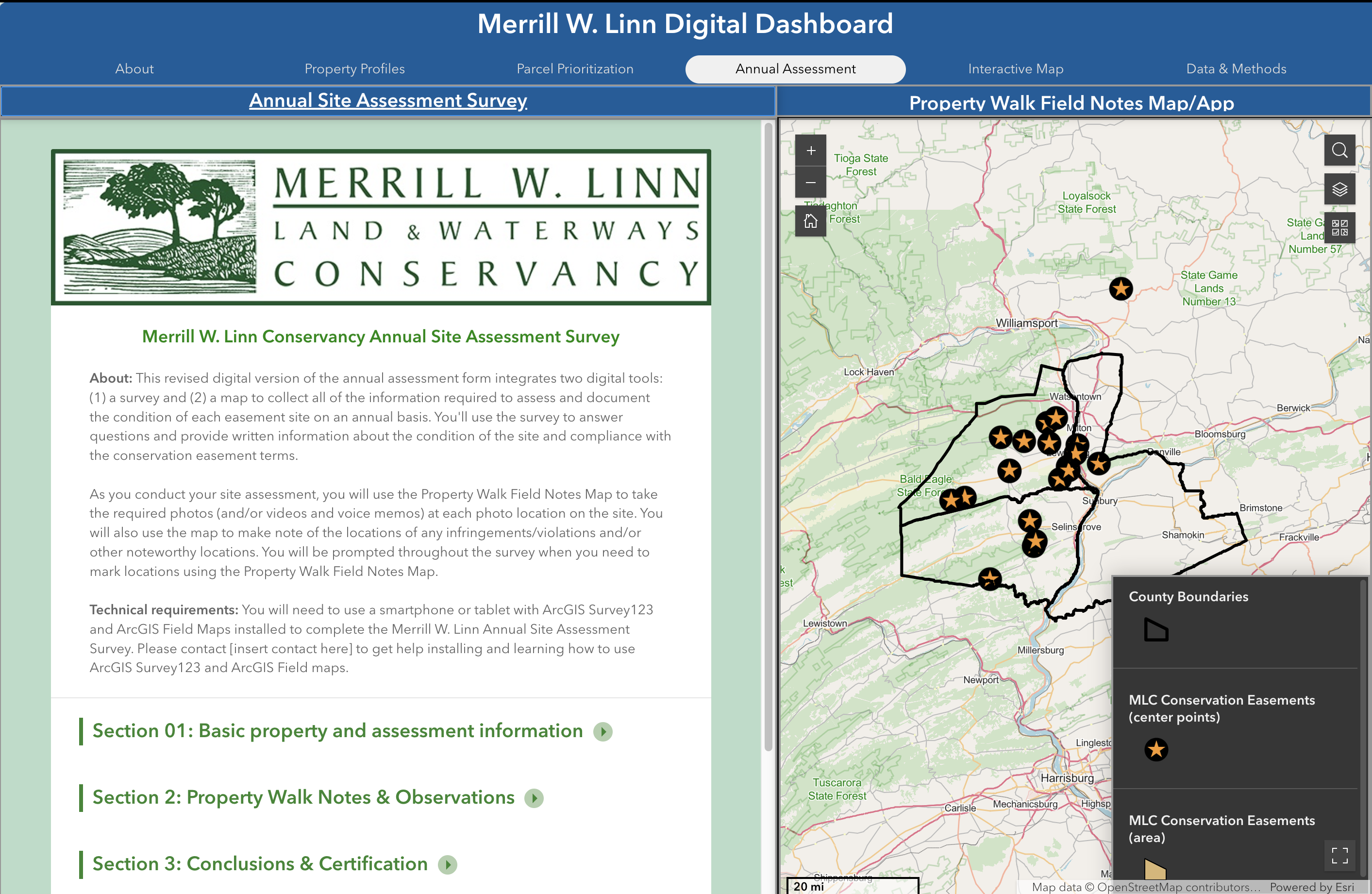 Merrill W. Linn digital dashboard