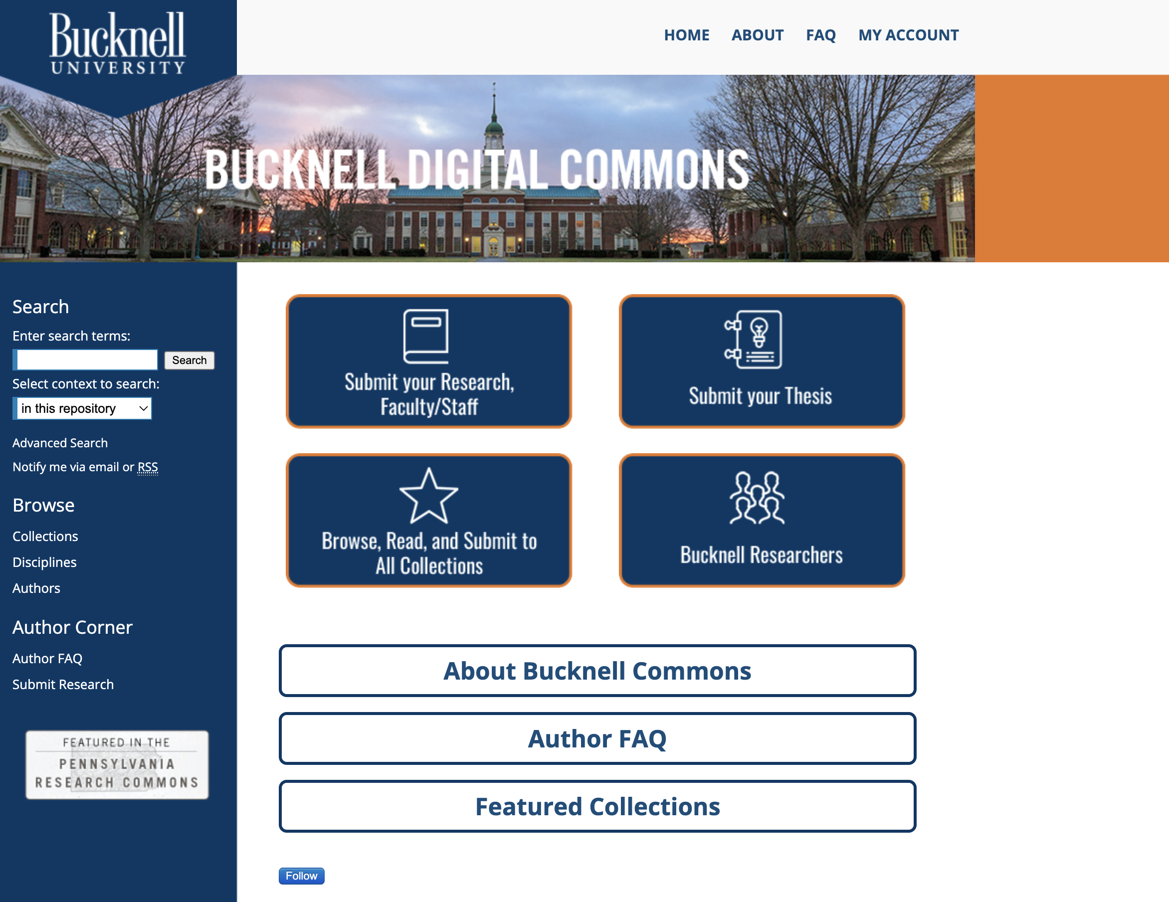 Bucknell Digital Commons home page