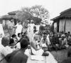 Gandhi teaching at Sevagram Ashram